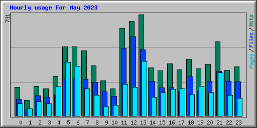 Hourly usage for May 2023