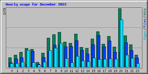 Hourly usage for December 2023