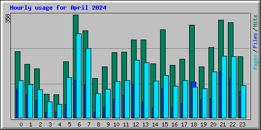 Hourly usage for April 2024