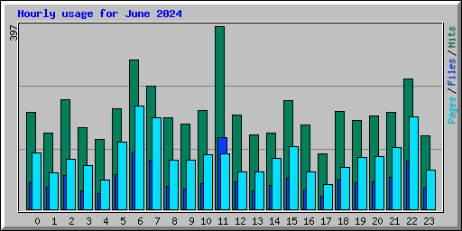 Hourly usage for June 2024