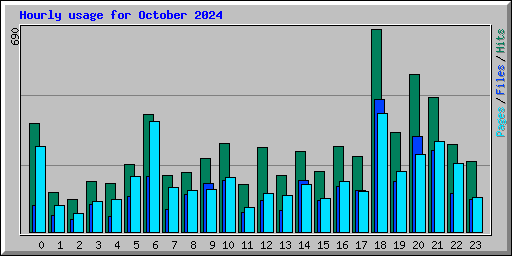 Hourly usage for October 2024